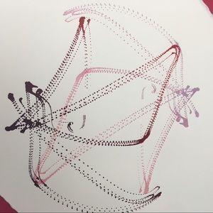 Pink Purple Minimalist Wall Art 13.25”x15.25”